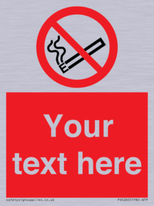 Custom No E-cigarettes / Vaping Sign